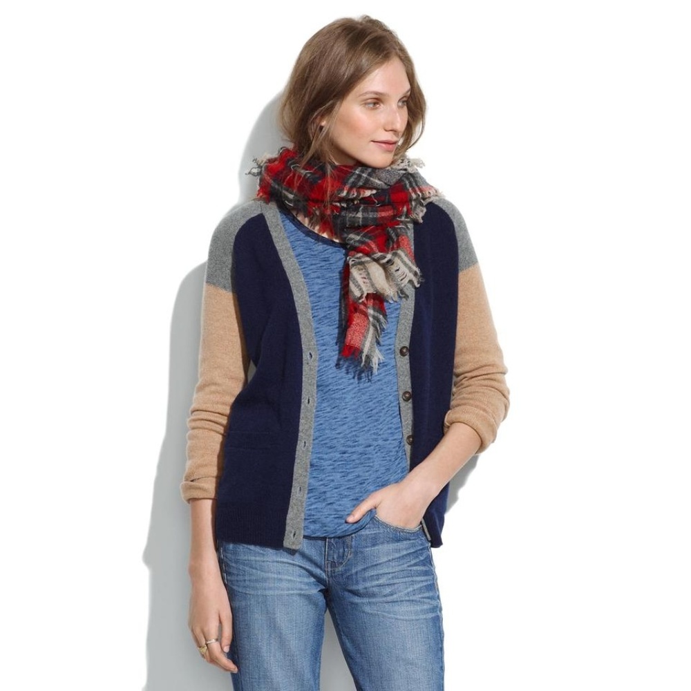 Madewell JOURNAL Colorblock Cardigan